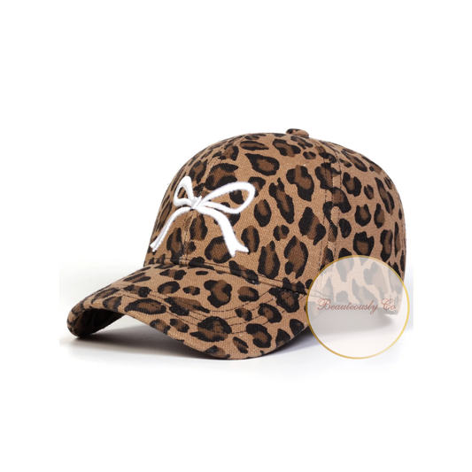 Cheetah + Bow - Brown